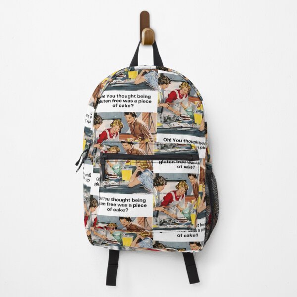 Item preview, Retro 1950s Pop Art with a Mother Baking a Cake and the Ironic Quote Oh! You thought being gluten free was a piece of cake? designed and sold by Paul Corps.