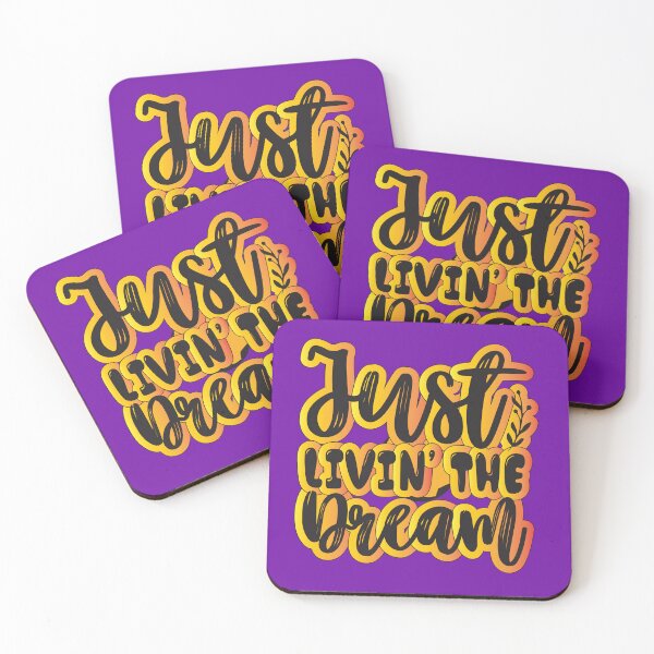 Item preview, Just Livin' The Dream, Inspirational Quote, Motivational Quote designed and sold by DesignHouse07.