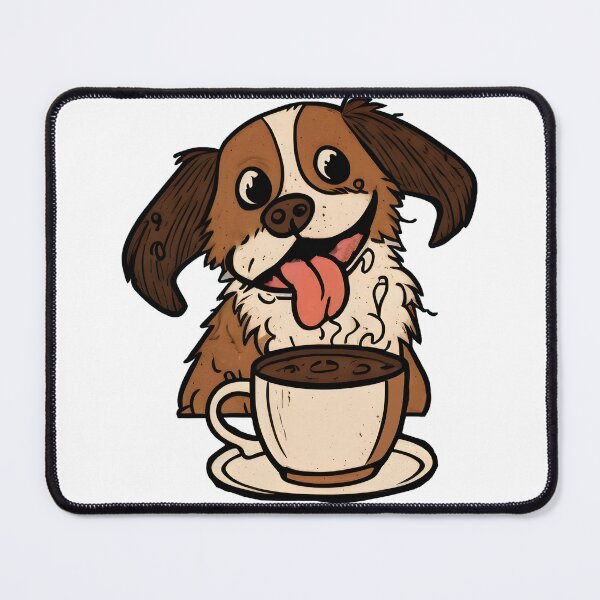 Item preview, Cute puppy coffee addict designed and sold by Keni-shop.