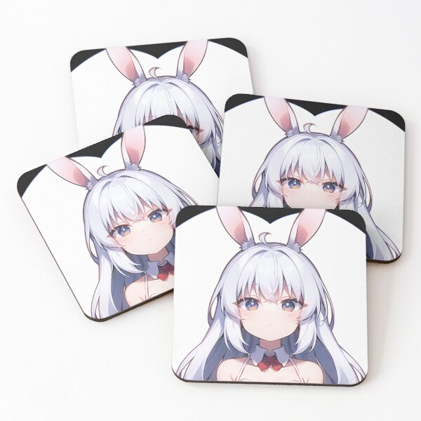 Item preview, A Cute Bunny Girl Sticker Very Kawaii Beautiful designed and sold by HikariAtelier.