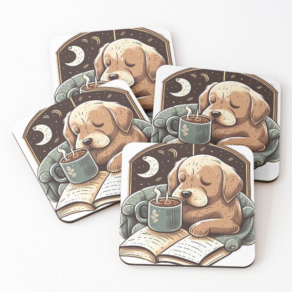 Item preview, Cute puppy coffee addict designed and sold by Keni-shop.