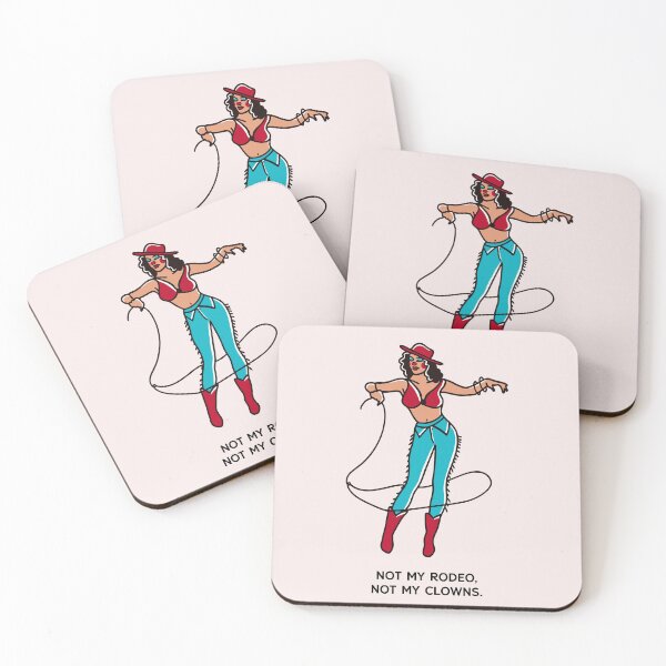 Item preview, Vintage Cowgirl Rodeo Clown Illustration: Not my rodeo, not my clowns, designed and sold by sungirlgraphics.