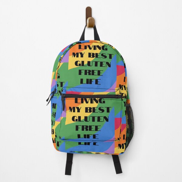 Item preview, Retro 1970s Rainbow Design and Text: Living My Best Gluten Free Life designed and sold by Paul Corps.