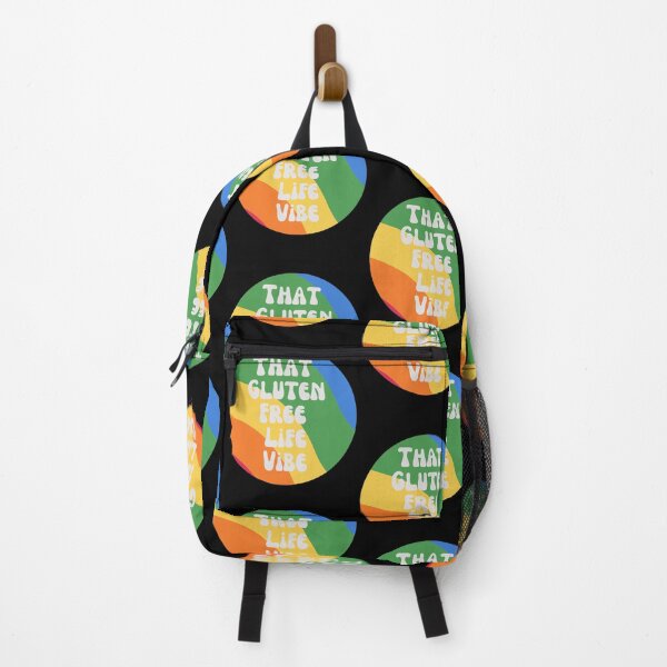 Item preview, Round Retro 1970s Rainbow and Text: That Gluten Free Life Vibe - Light Text designed and sold by Paul Corps.