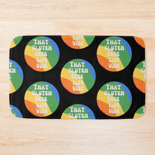 Item preview, Round Retro 1970s Rainbow and Text: That Gluten Free Life Vibe - Light Text designed and sold by Paul Corps.