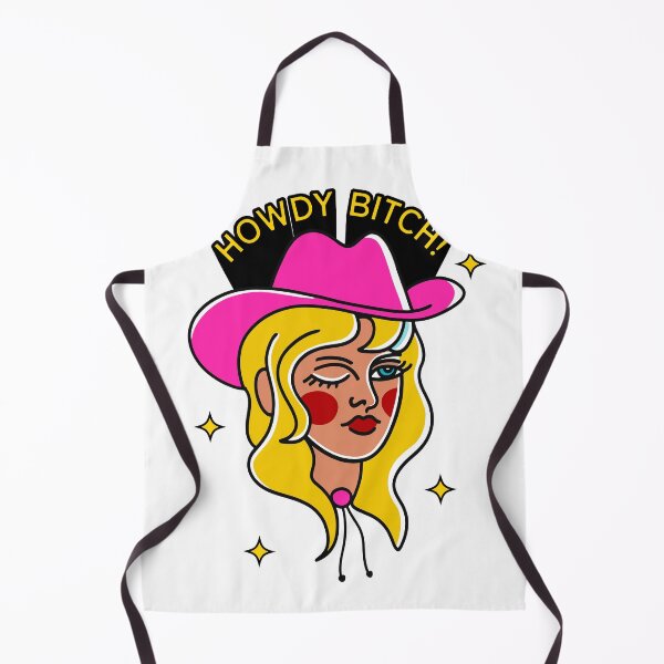 Item preview, Howdy Bitch! (Blonde Cowgirl Hand-Drawn American Traditional illustration) designed and sold by sungirlgraphics.