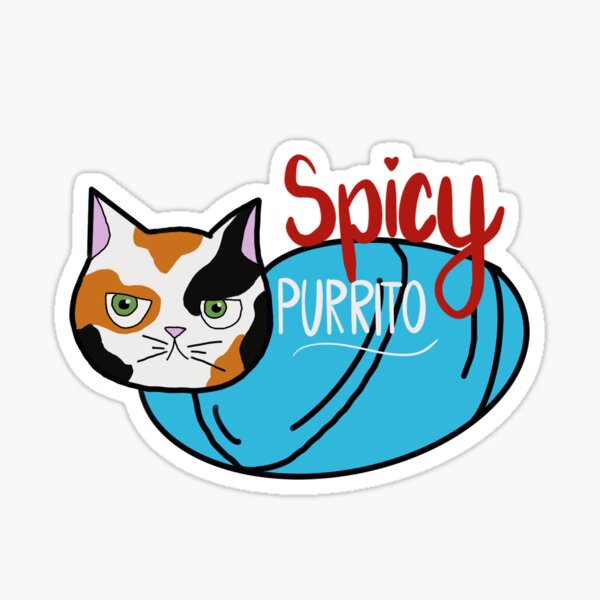 Vista previa del artículo con la obra «Purrito Picante», diseñado y vendido por tatertot55555.