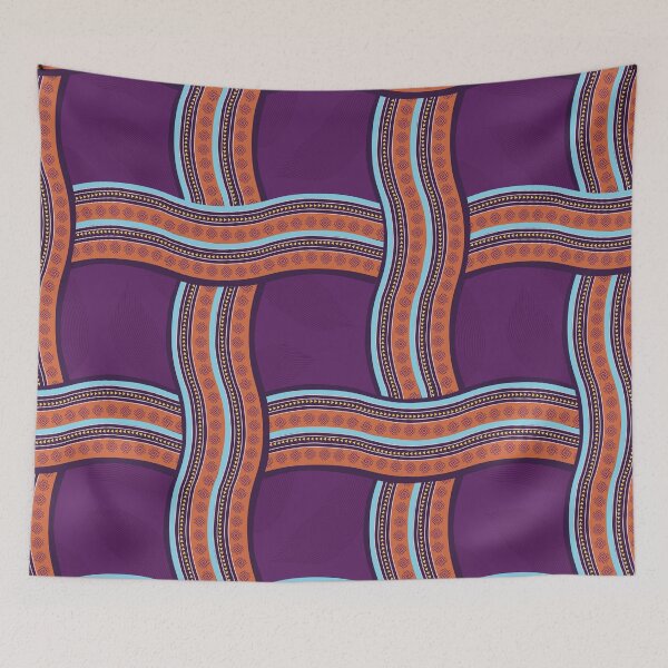 Item preview, African Inspired Print Purple Curve designed and sold by exotikcocotte.