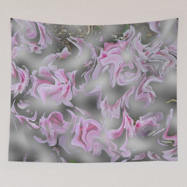 Item preview, Pink and White Abstract designed and sold by AussieAl.
