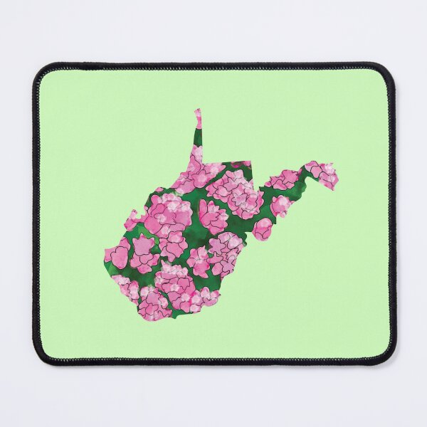 Item preview, West Virginia Outline - Rhododendron designed and sold by MorganSites.