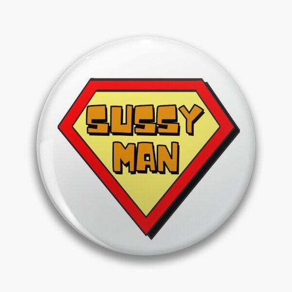 Item preview, sussy man hero emblem  designed and sold by BusyMonkeys.