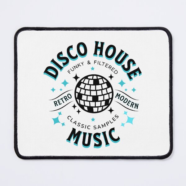 Item preview, DISCO HOUSE - Retro Modern Disco Ball (Black/Blue) designed and sold by Discothreadz.
