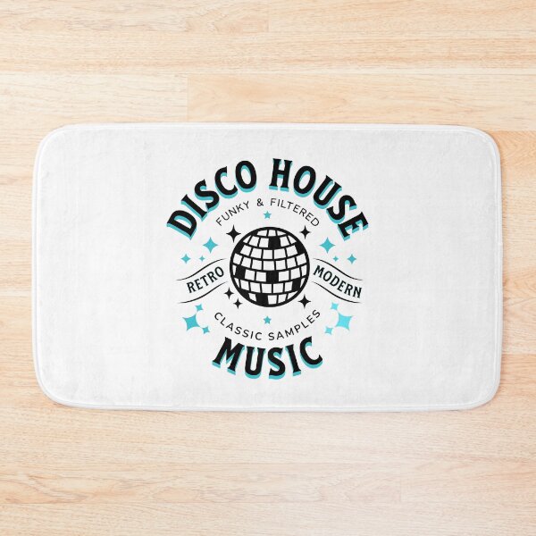 Item preview, DISCO HOUSE  - Retro Modern Disco Ball (Black/Blue) designed and sold by Discothreadz.