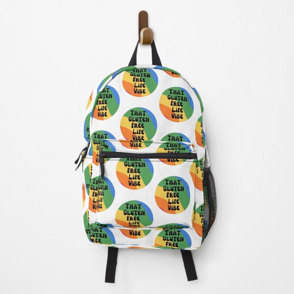 Item preview, Round Retro 1970s Rainbow and Text: That Gluten Free Life Vibe - Dark Text designed and sold by Paul Corps.
