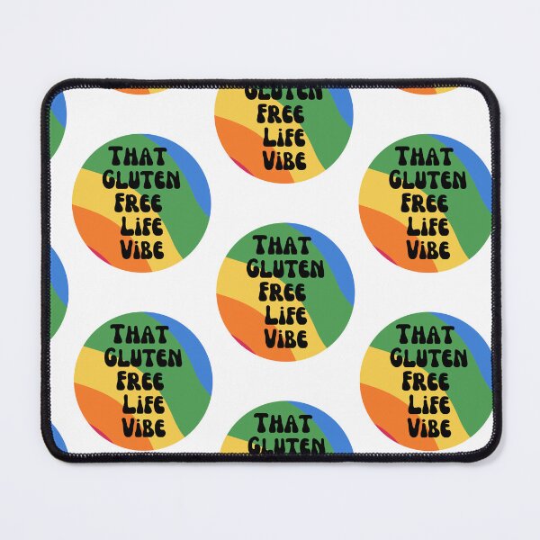 Item preview, Round Retro 1970s Rainbow and Text: That Gluten Free Life Vibe - Dark Text designed and sold by Paul Corps.