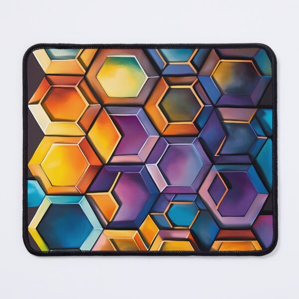 Item preview, Trippy Sunset Honeycomb Pattern designed and sold by thatmacko.