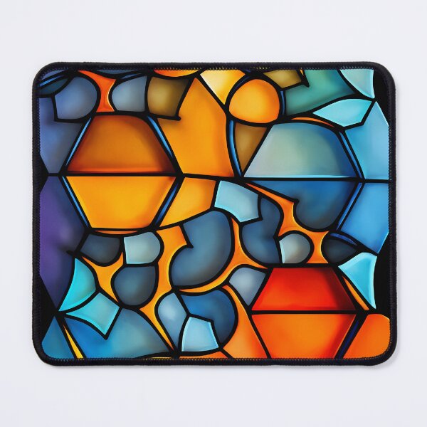 Item preview, Blue and Orange Abstract Shape Pattern designed and sold by thatmacko.