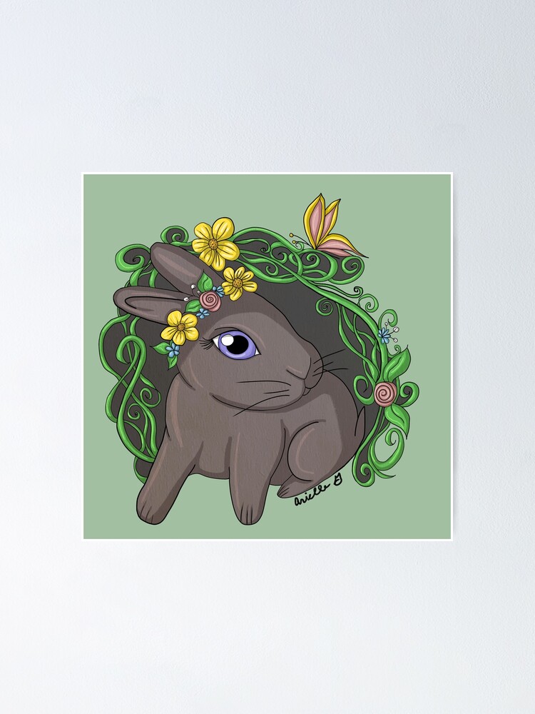 Thumbnail 1 of 3, Poster, Spring Bunny designed and sold by Gryphongrl.