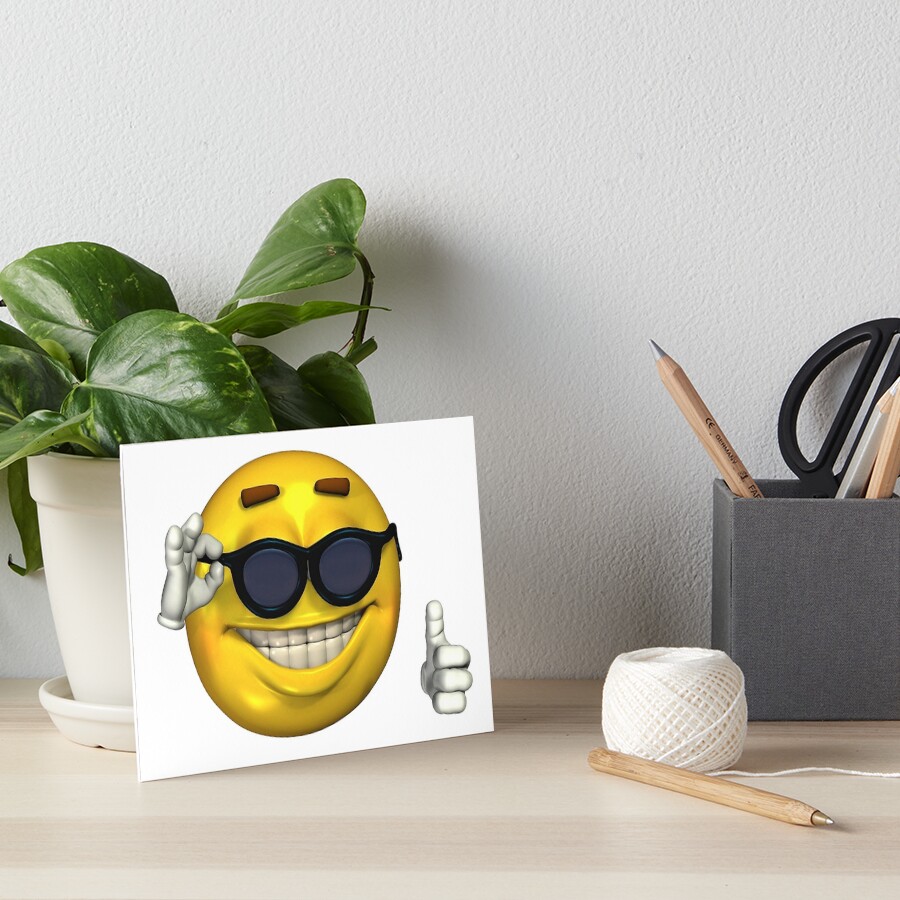Ironic Thumbs Up Emoji Art Print