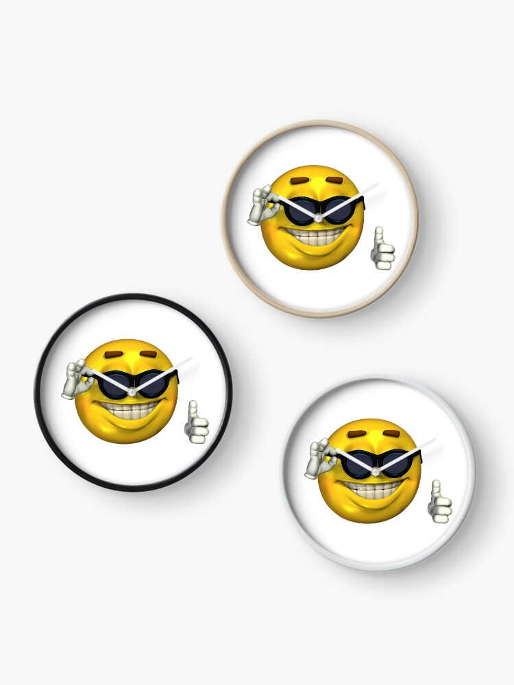 Ironic Thumbs Up Emoji Clock for Sale by JarudeWoodstorm