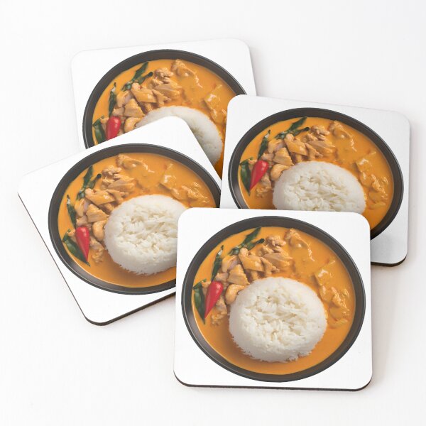 Item preview, Panang Curry with steamed rice Thai Food Sticker designed and sold by ParinyaShop.
