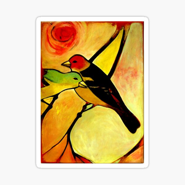 Affinity (Western Tanagers) Sticker