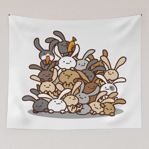 Item preview,  Cute Bunny Pile doodles designed and sold by aliciabutterfly.