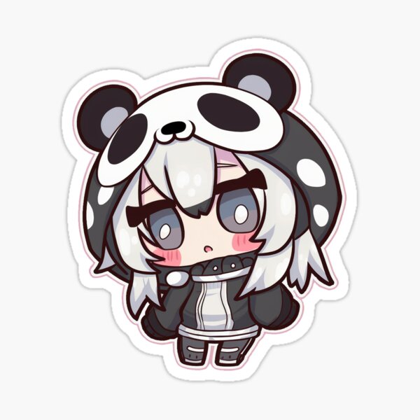 Kawaii Cute Panda Anime portachiavi animato divertente Little Hat