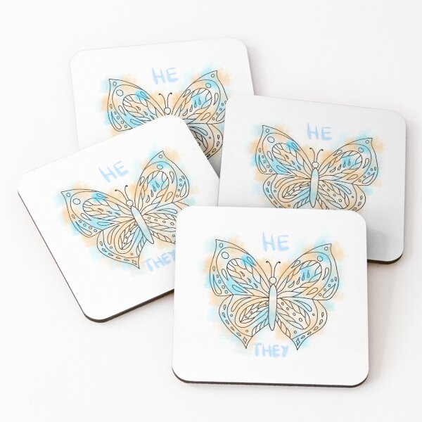 Aperçu de l'œuvre Il/Ils pronom papillon créée et vendue par alessia-sara.