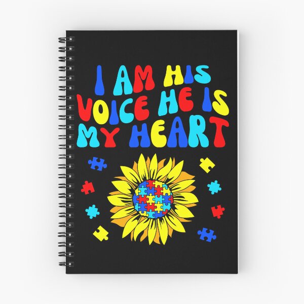 Item preview, Autism Awareness I Am His Voice He is My Heart Sunflower designed and sold by MacAndMoose.