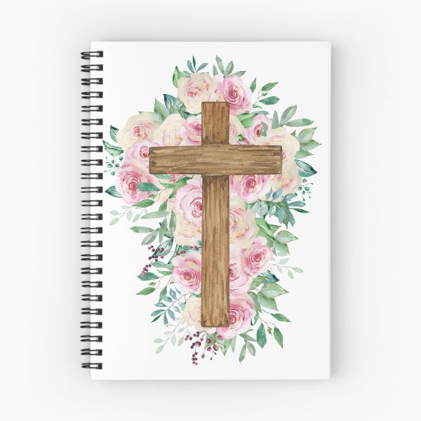 Item preview, Christian Watercolor Floral Cross designed and sold by SvetlanaArt.