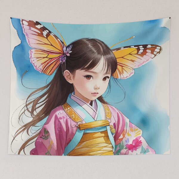 Item preview, Butterfly and young kid#69 designed and sold by YDIX.