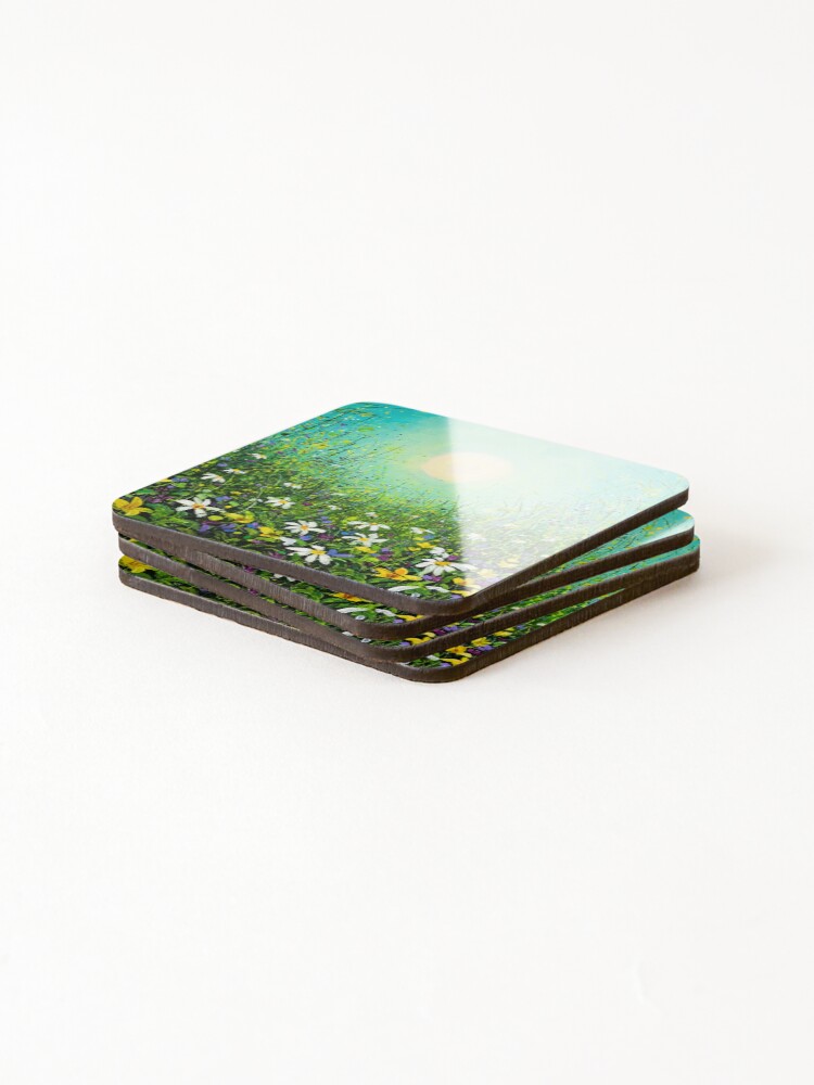 Thumbnail 4 of 5, Coasters (Set of 4), Hello Spring designed and sold by ColetteBaumback.