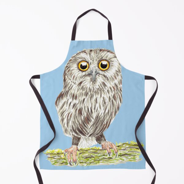Item preview, Saw-Whet Owl Superb Owl Blue Background designed and sold by Sockstomistic.