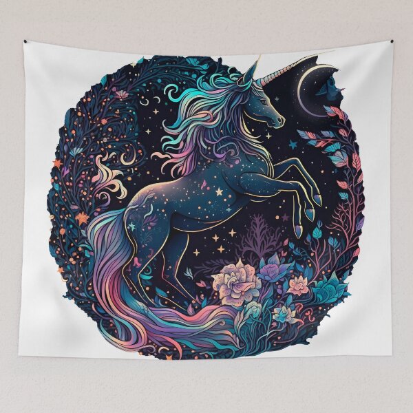 Item preview, Cosmic watercolor unic #96 unicorn designed and sold by LaElee.
