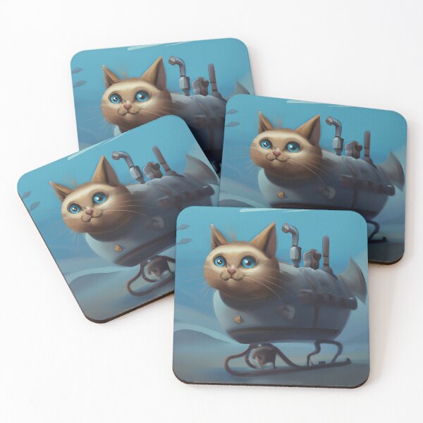 Item preview, submarince cat art digital designed and sold by Dudleyzx.
