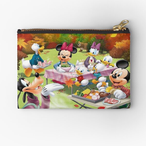 Disney 8 Villains Group Pose Wallet Canvas Zip Clutch
