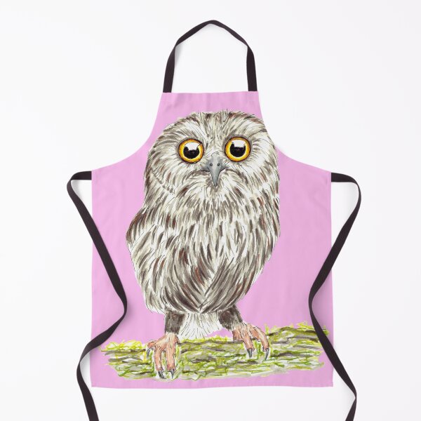 Item preview, Saw-Whet Owl Superb Owl Pink Background designed and sold by Sockstomistic.