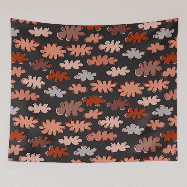 Item preview, Stormy clouds at night in orange, brick red and grey designed and sold by FrancesPoff.