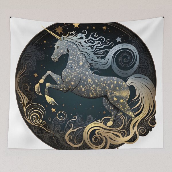 Item preview, Cosmic watercolor unic #99 unicorn designed and sold by LaElee.