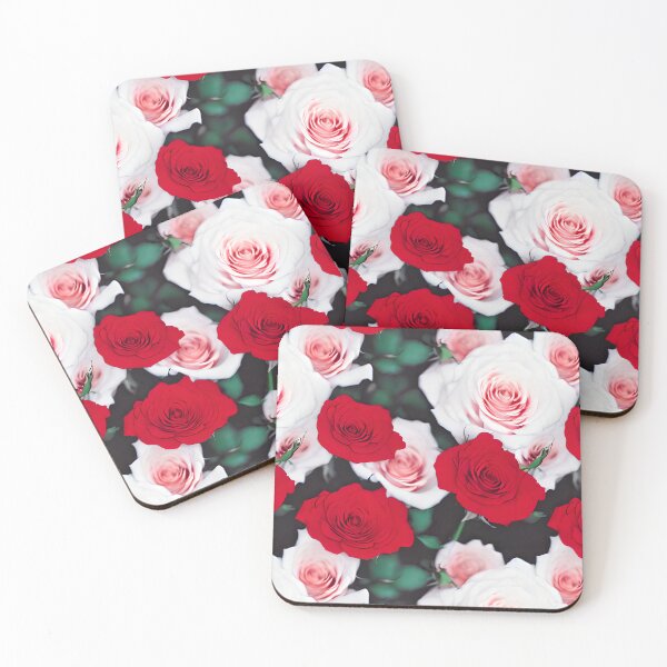 Item preview, Spring Red & White Roses Floral Flower Pattern  designed and sold by SaintMari.
