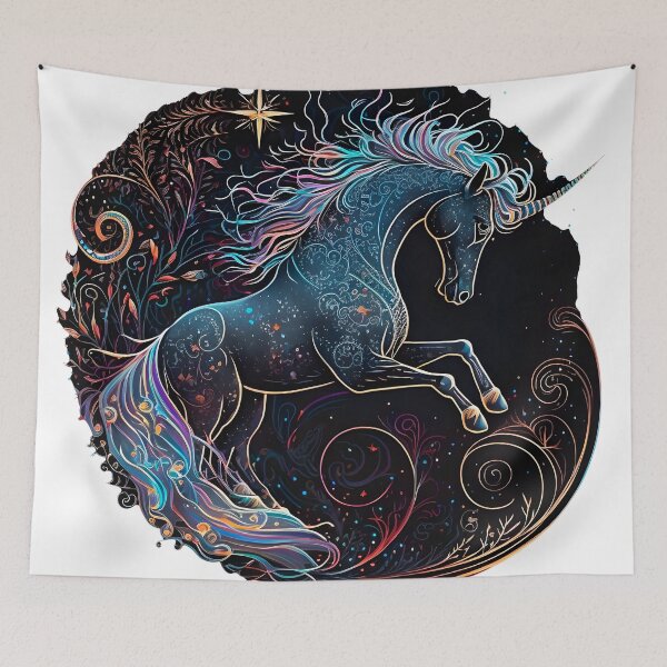 Item preview, Cosmic watercolor unic #102 unicorn designed and sold by LaElee.