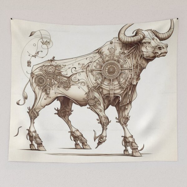Item preview, Steampunk Astrology (Taurus) #2 - Sticker and T-Shirt Design designed and sold by MindAsylum.