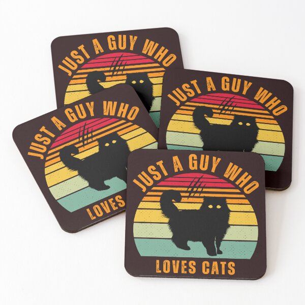 Item preview, Just a Guy Who Loves Cats a Colorful Graphic Design designed and sold by Willow65625.