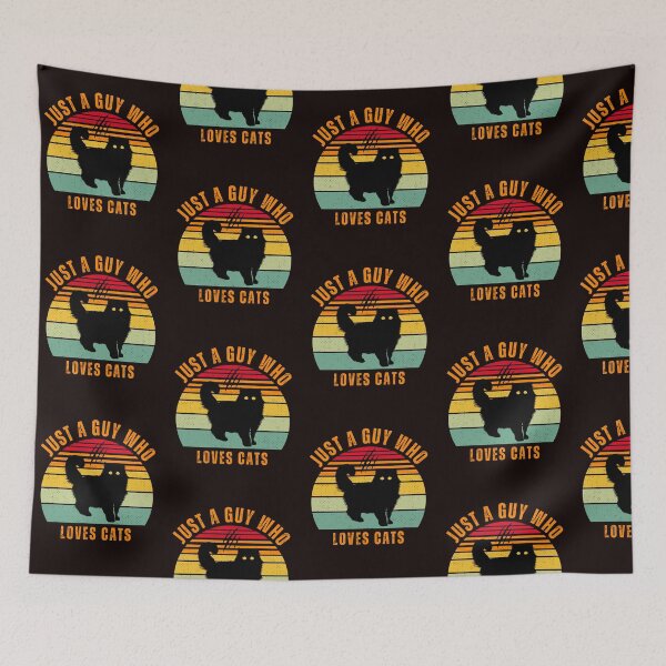 Item preview, Just a Guy Who Loves Cats a Colorful Graphic Design designed and sold by Willow65625.