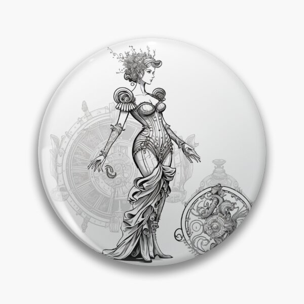 Item preview, Steampunk Astrology (Virgo) #2 - Sticker and T-Shirt Design designed and sold by MindAsylum.