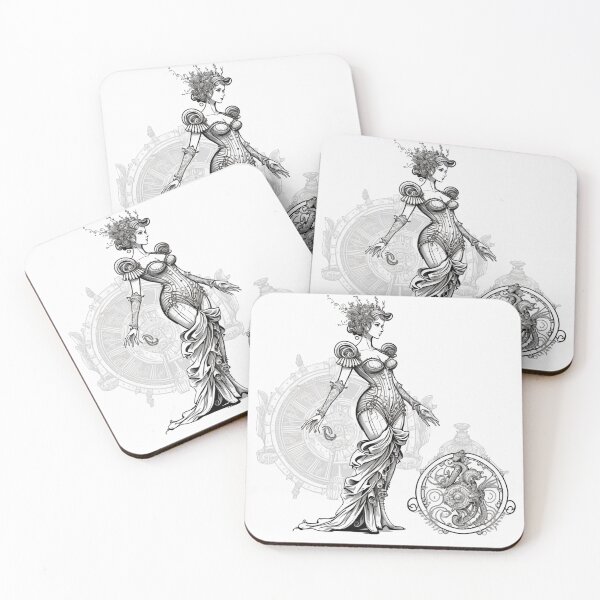 Item preview, Steampunk Astrology (Virgo) #2 - Sticker and T-Shirt Design designed and sold by MindAsylum.