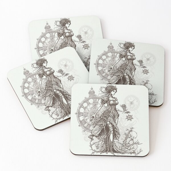 Item preview, Steampunk Astrology (Virgo) #3 - Sticker and T-Shirt Design designed and sold by MindAsylum.