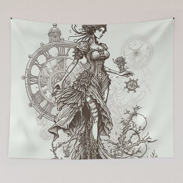 Item preview, Steampunk Astrology (Virgo) #3 - Sticker and T-Shirt Design designed and sold by MindAsylum.