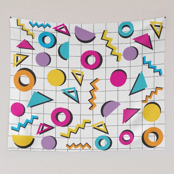 Item preview, Colorful Eighties 80's Retro Geometric Pattern  designed and sold by idovedesign.
